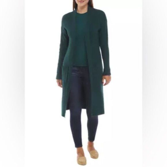 The Limited Long Open Front Green Cardigan Duster Size S Small NWT - Picture 2 of 7
